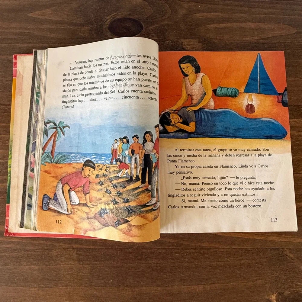 Vintage 1991 Tesoros y Leyendas Libro 4 Spanish Textbook Serie Laidlaw Hardcover